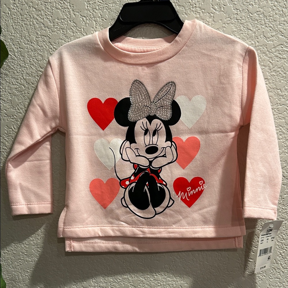 Disney Minnie Mouse Valentines Toddler Sweater
